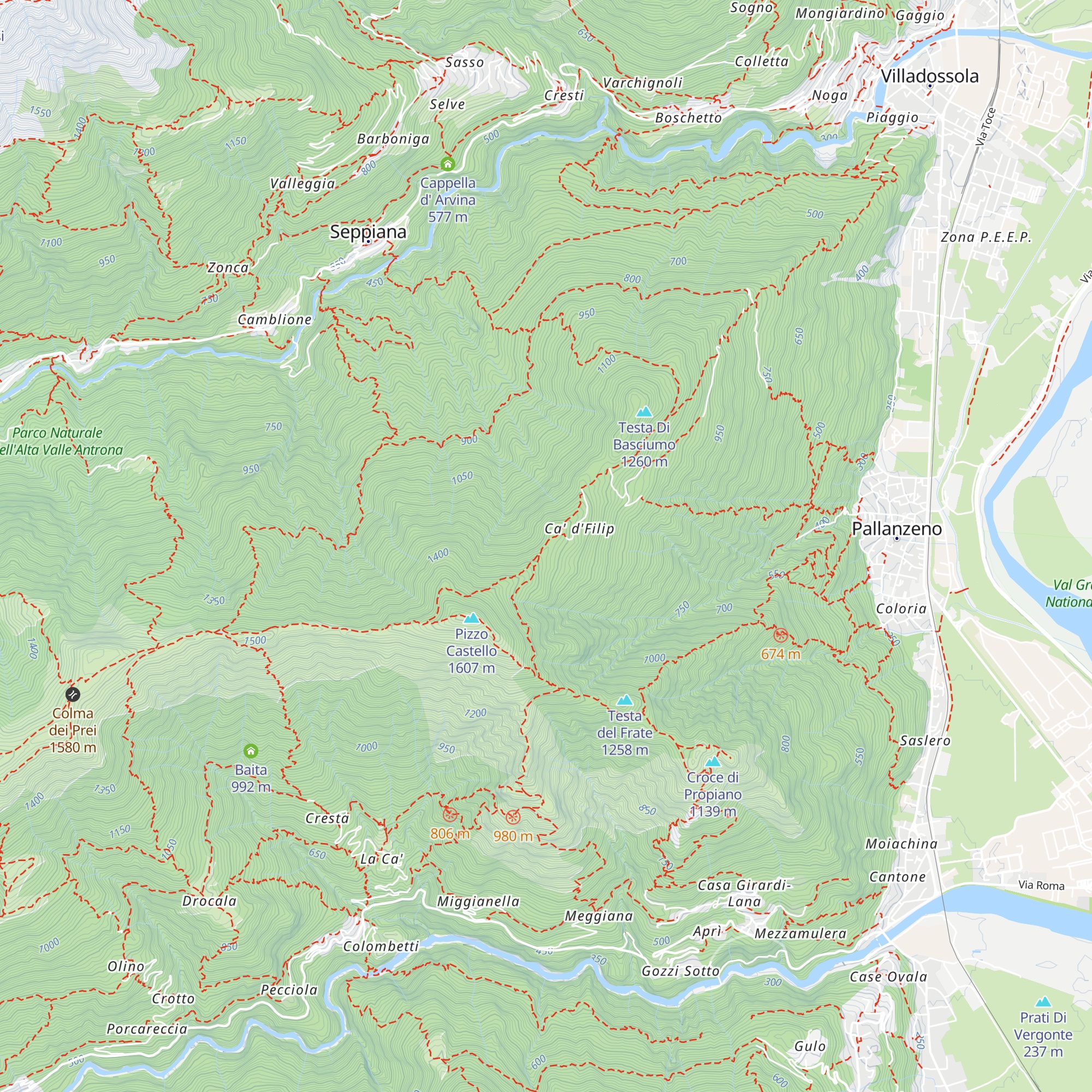 Bacino Acquedotto map