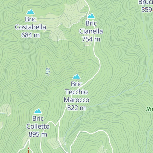 Map of Bric Tecchio Marocco