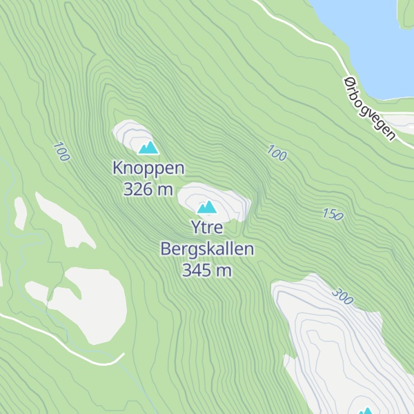 Map of Ytre Bergskallen