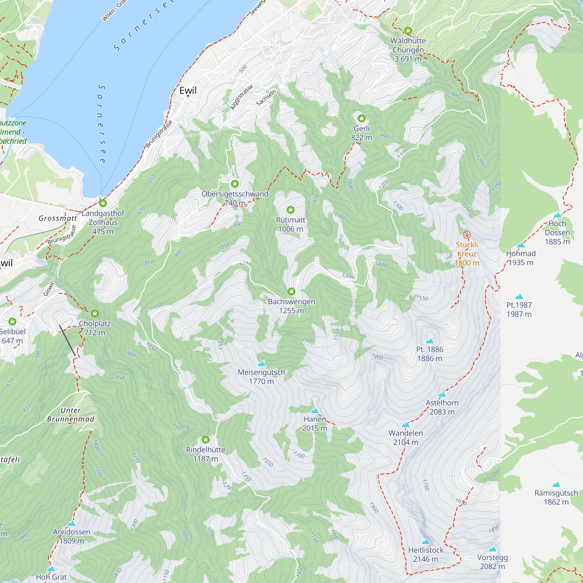 Bachswengen map