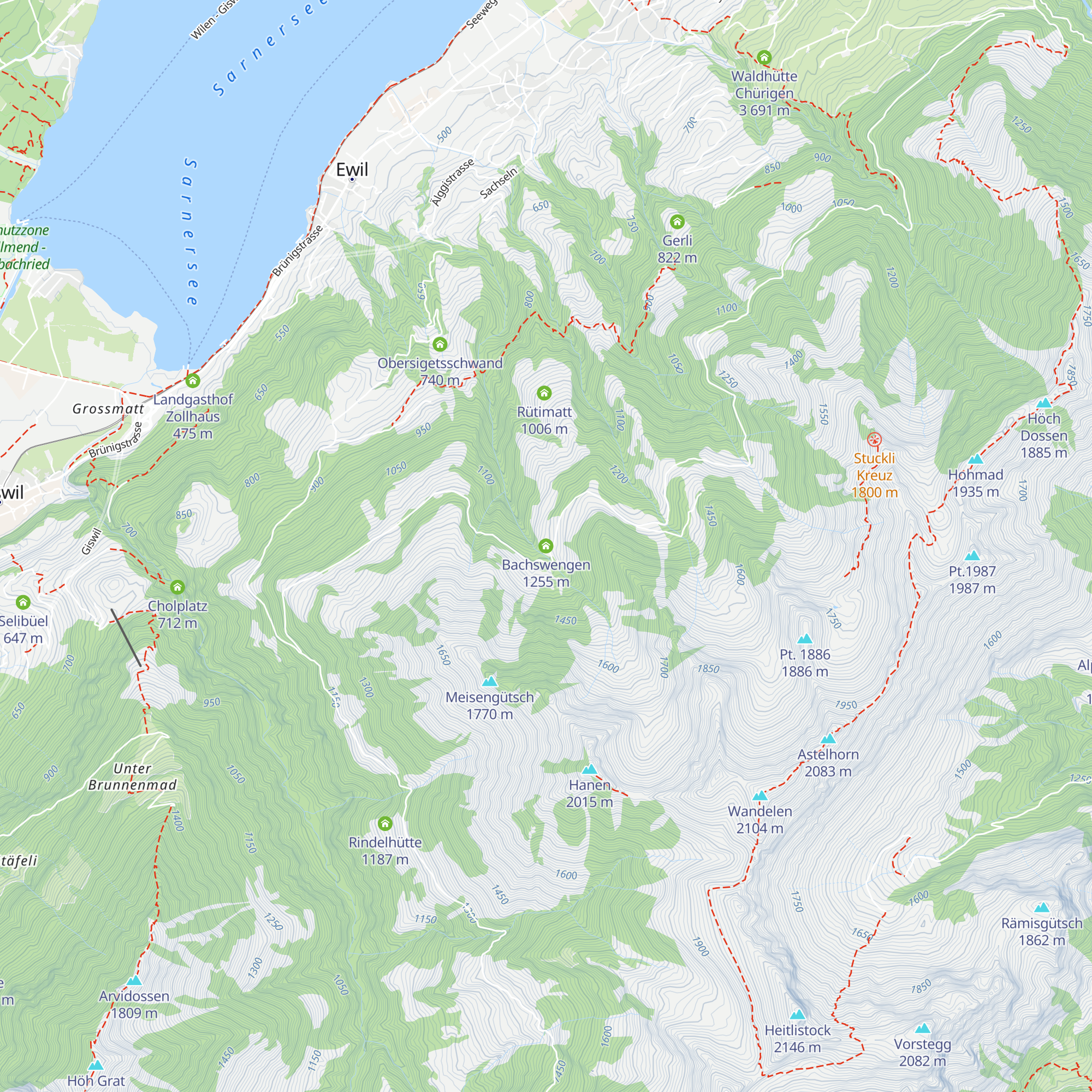 Bachswengen map