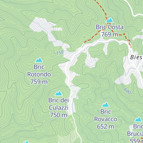 Map of Bric delle Rocche