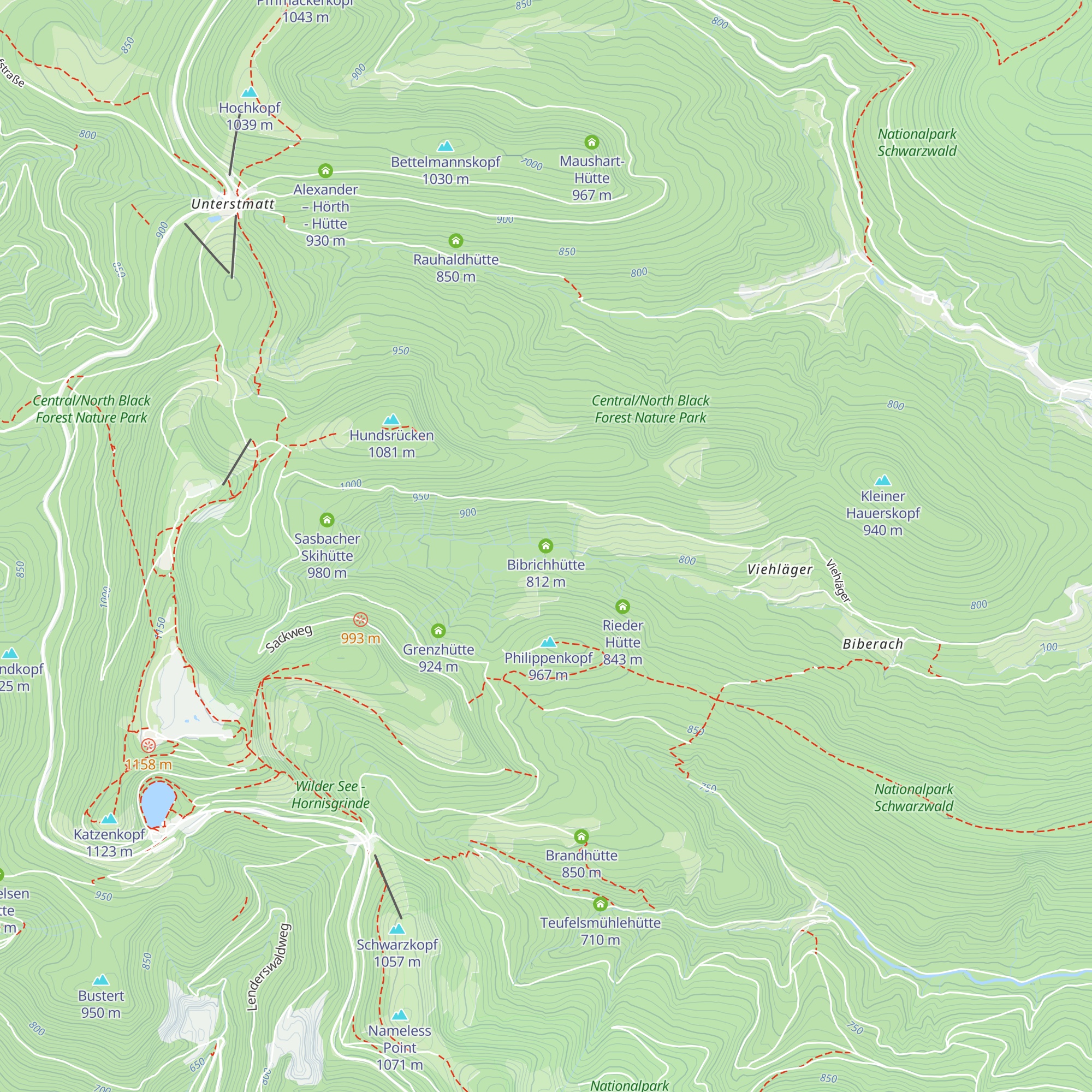 Bibrichhütte map