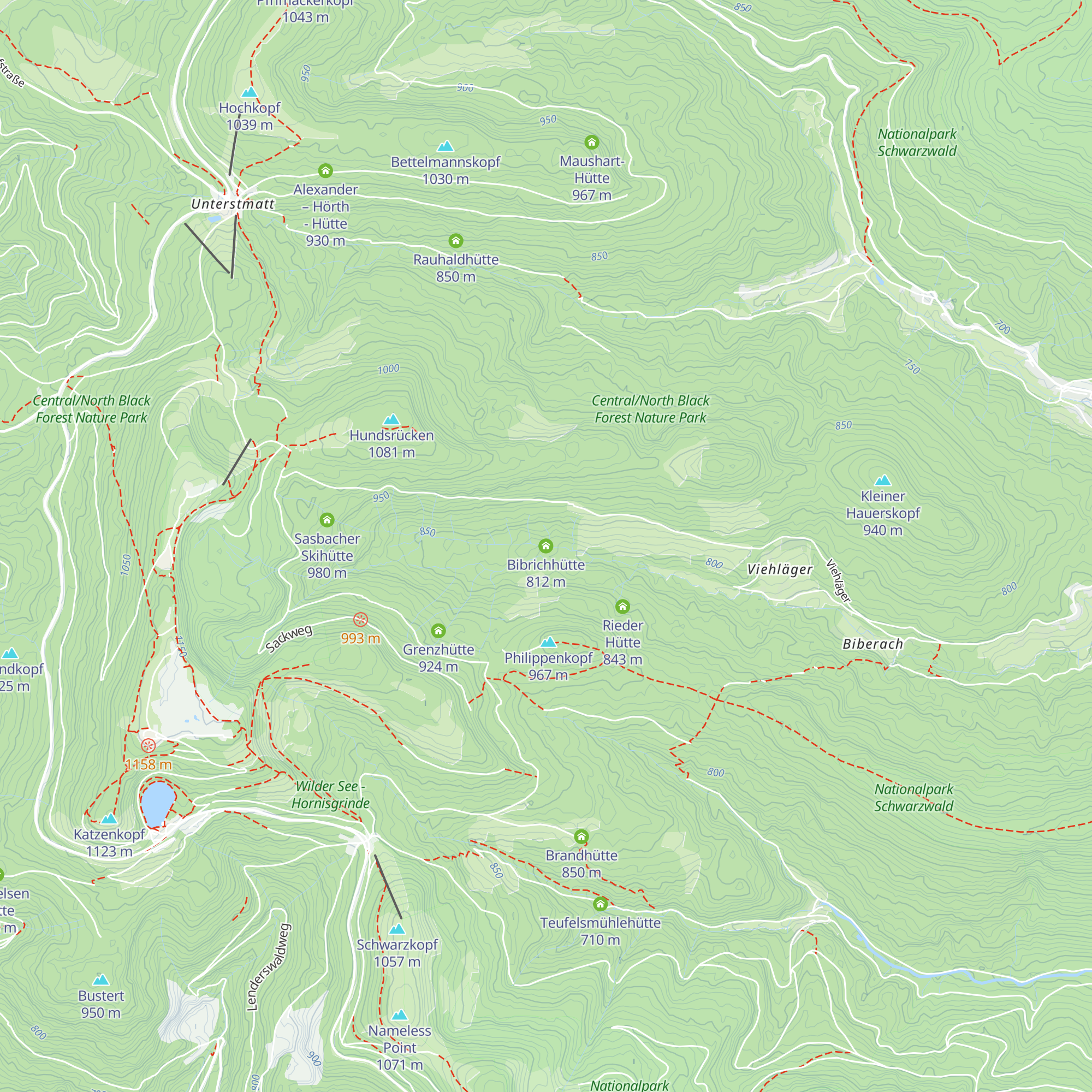 Bibrichhütte map