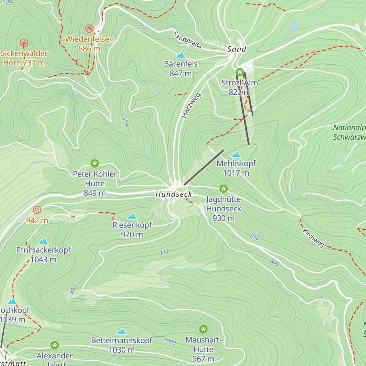 Hundshütte map