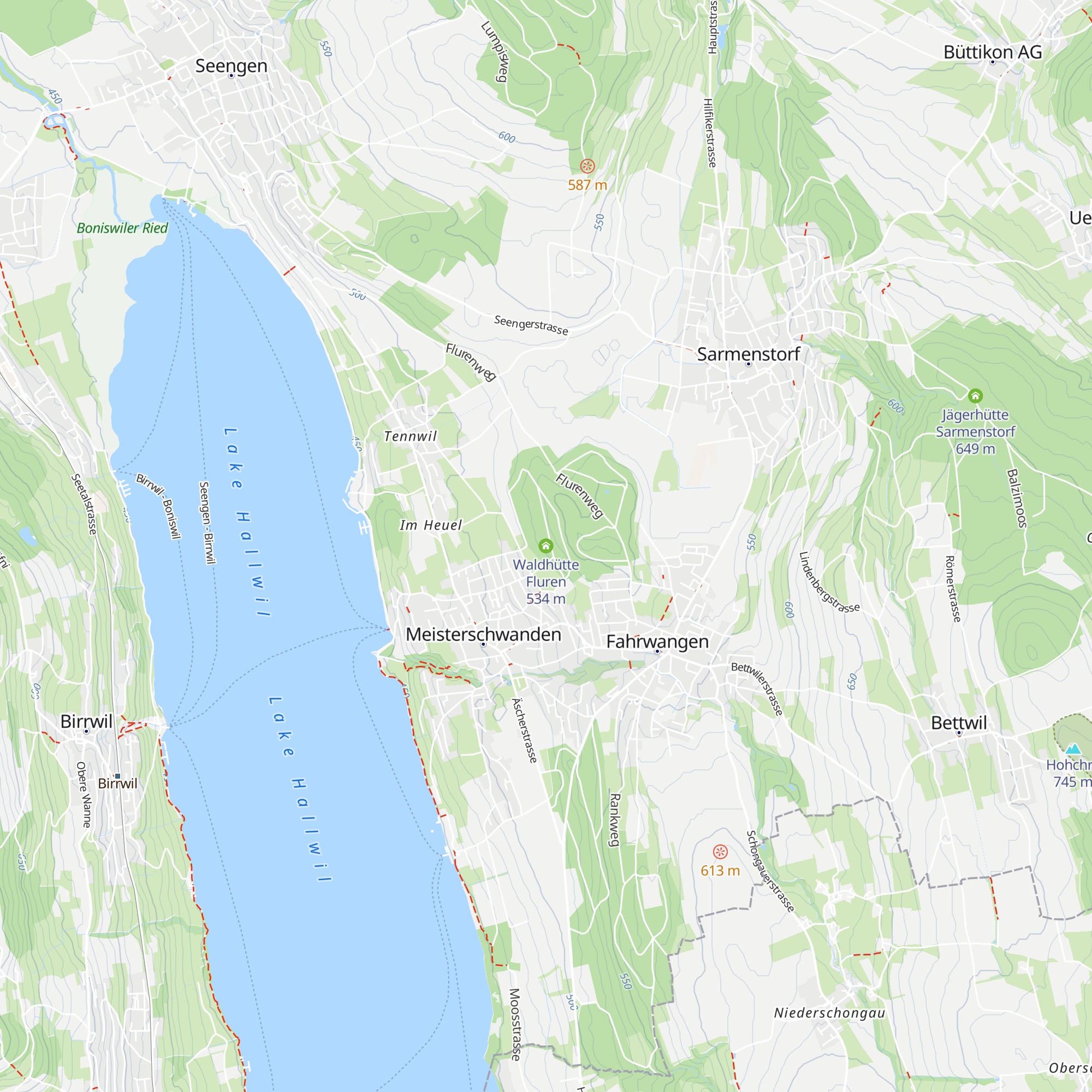 Waldhütte Fluren map