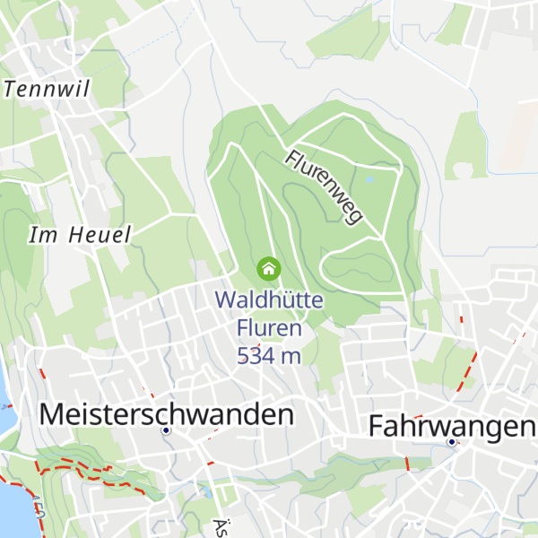 Map of Waldhütte Fluren