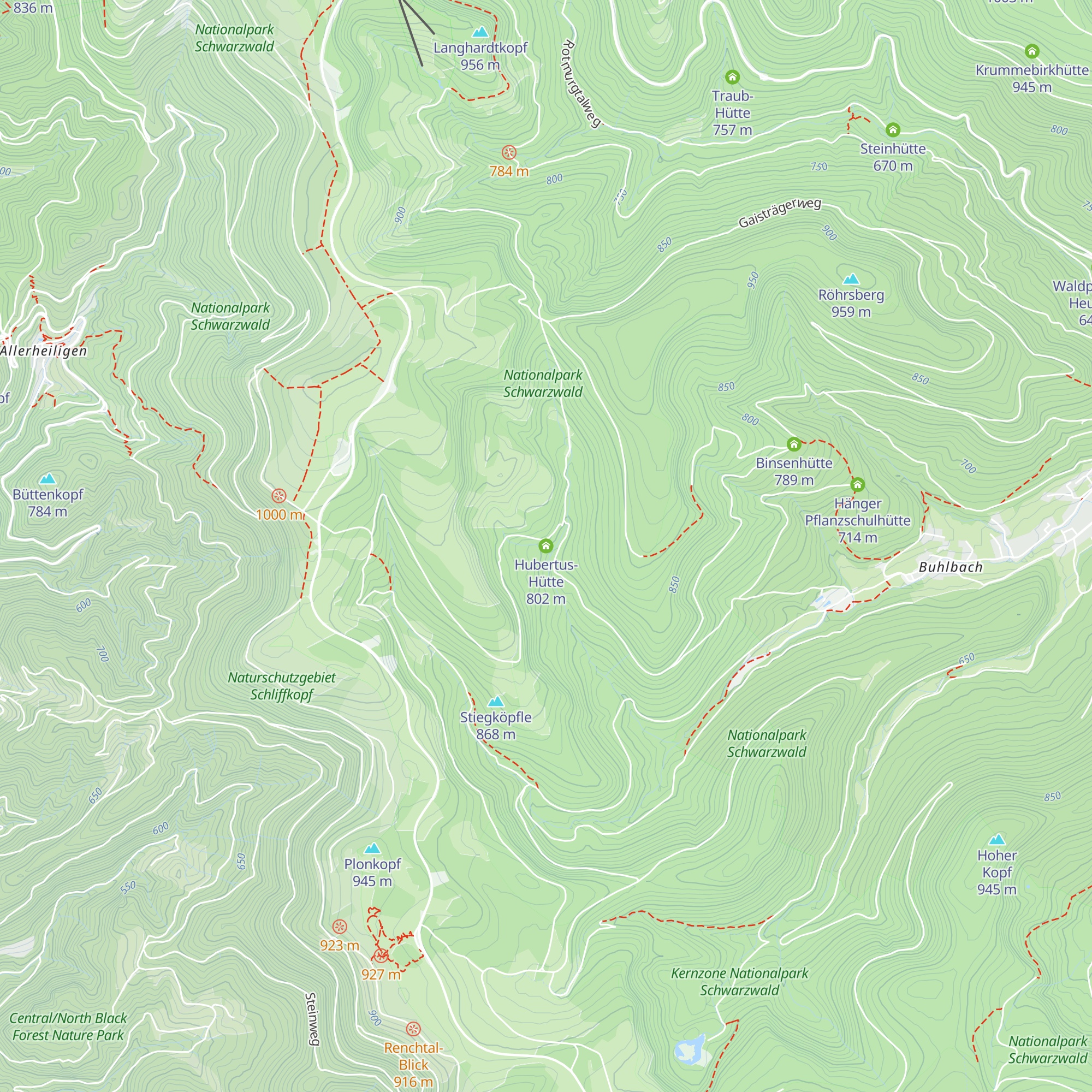 Hubertus-Hütte map