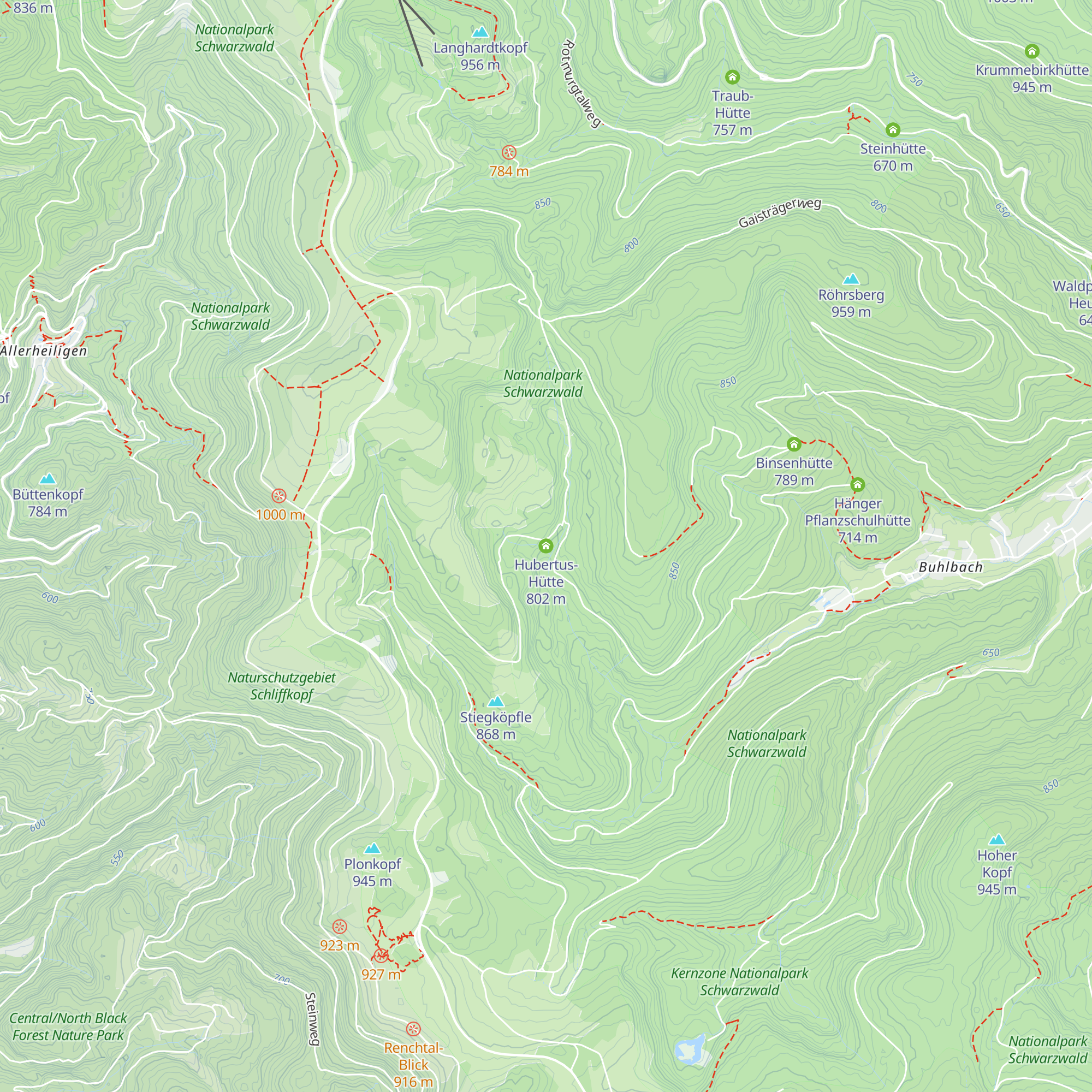 Hubertus-Hütte map