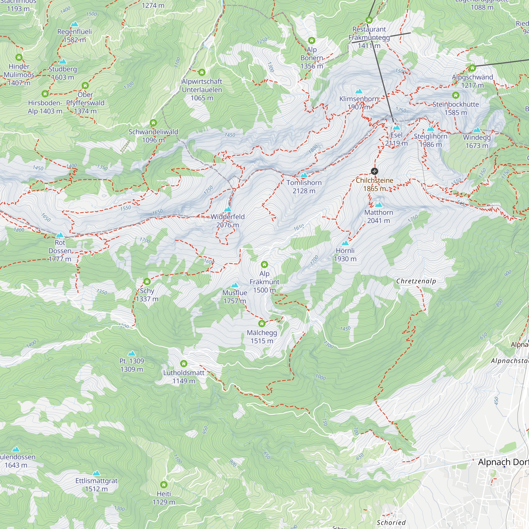 Alp Fräkmünt map