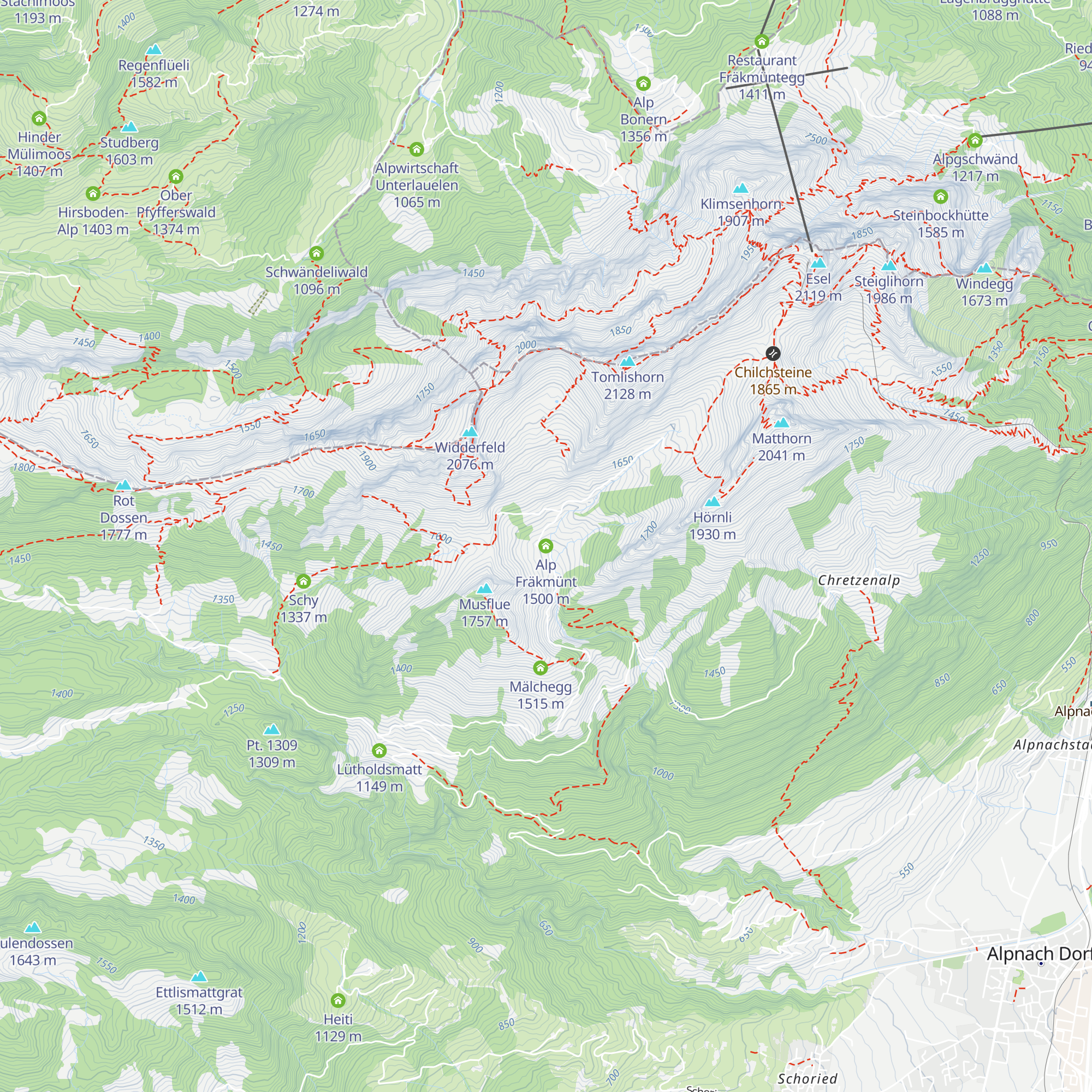 Alp Fräkmünt map