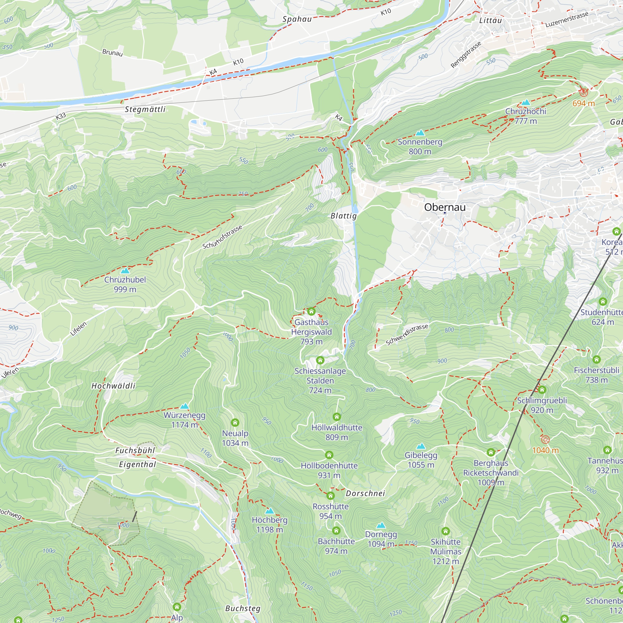Gasthaus Hergiswald map