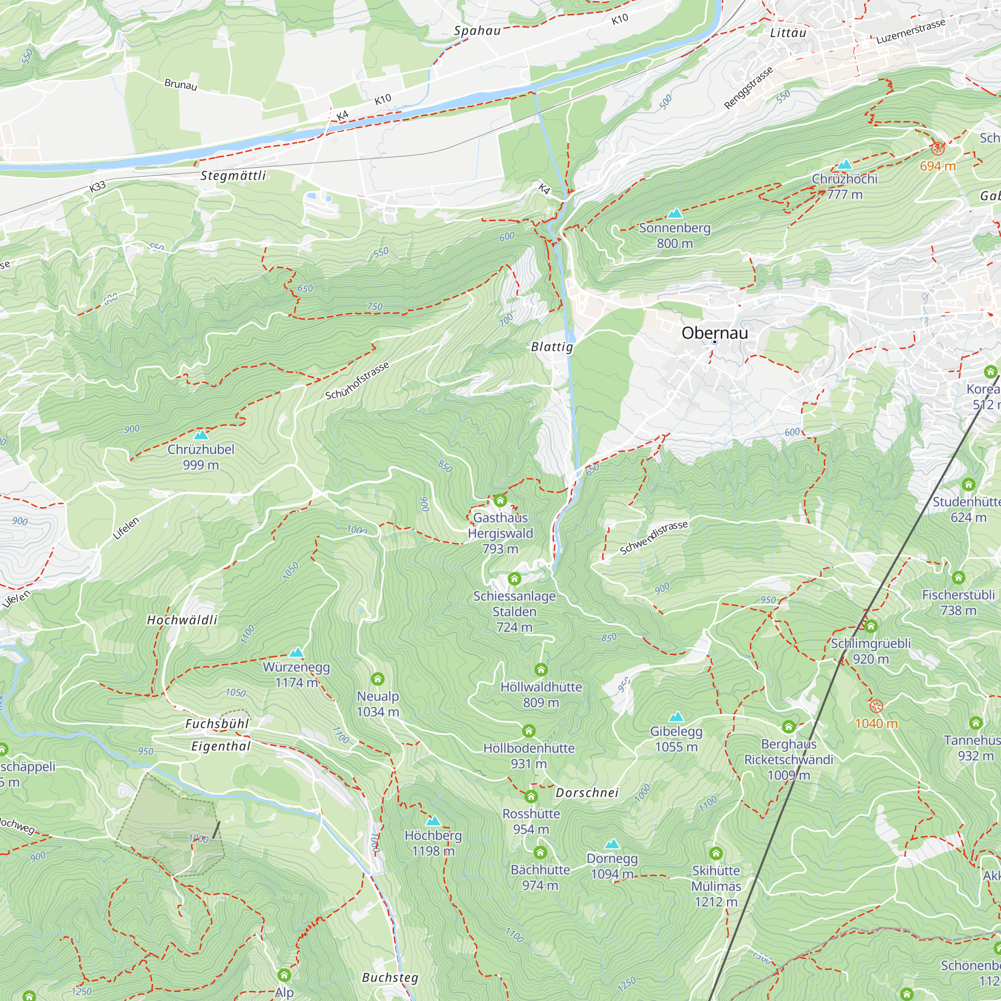 Gasthaus Hergiswald map