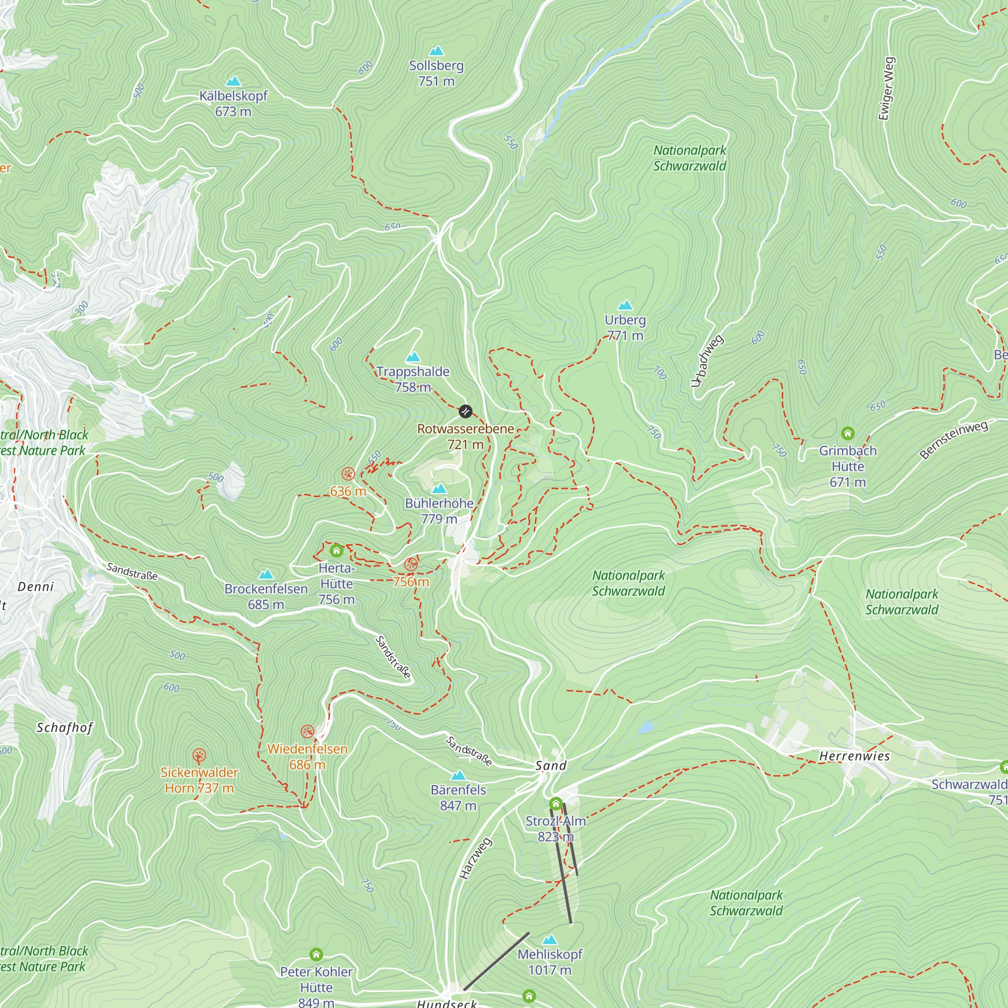 Bernhardus Hütte map