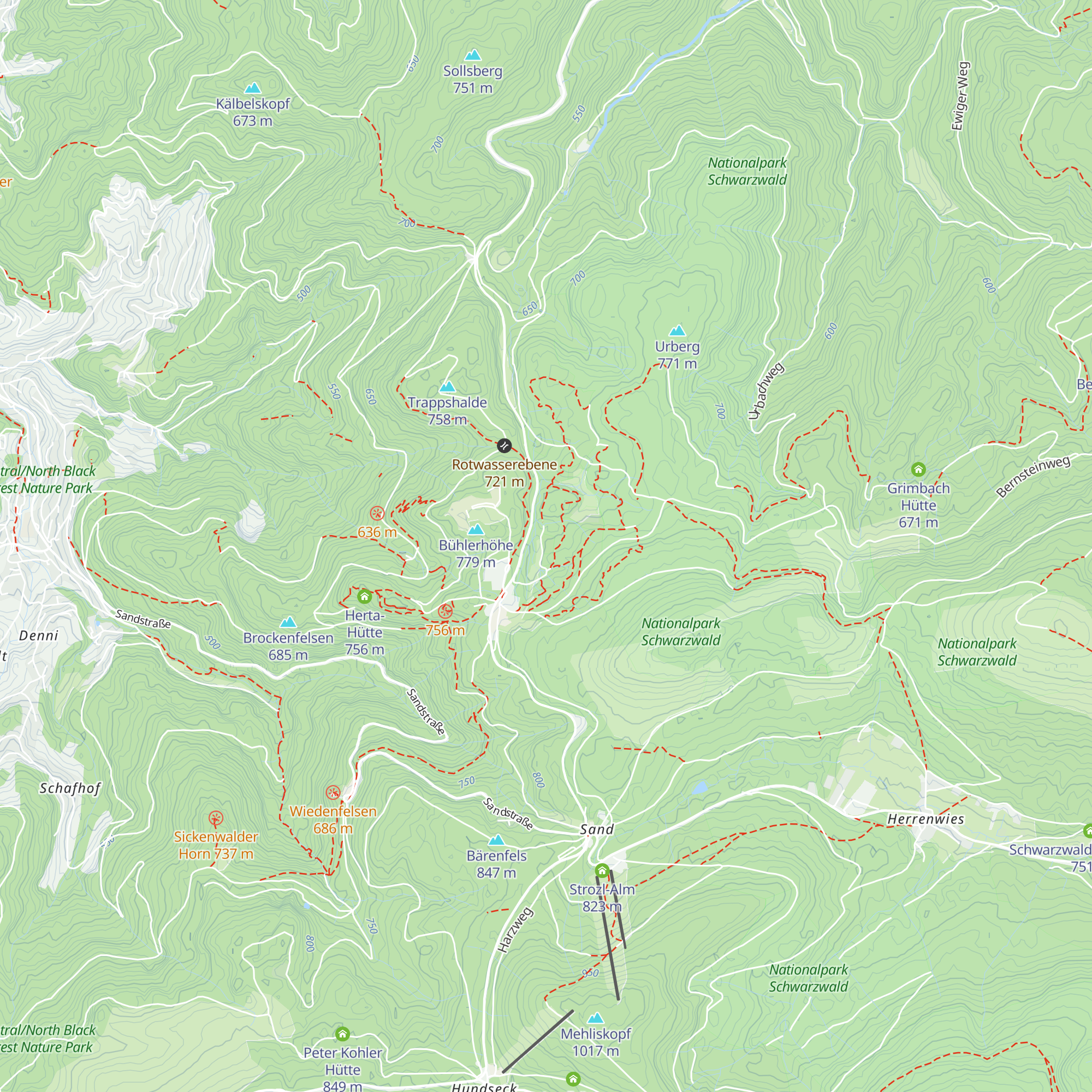 Bernhardus Hütte map