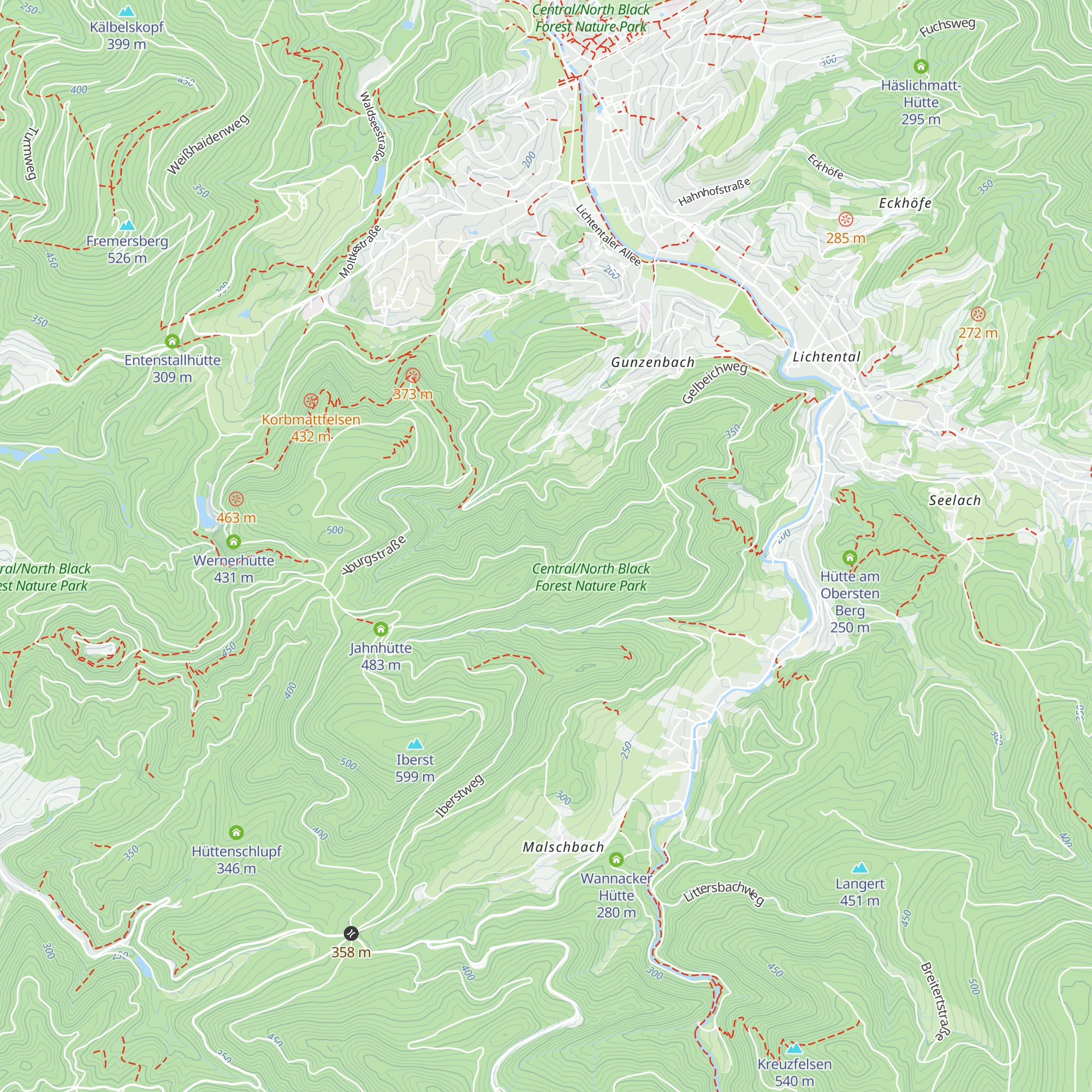 Louisfelsenhütte map