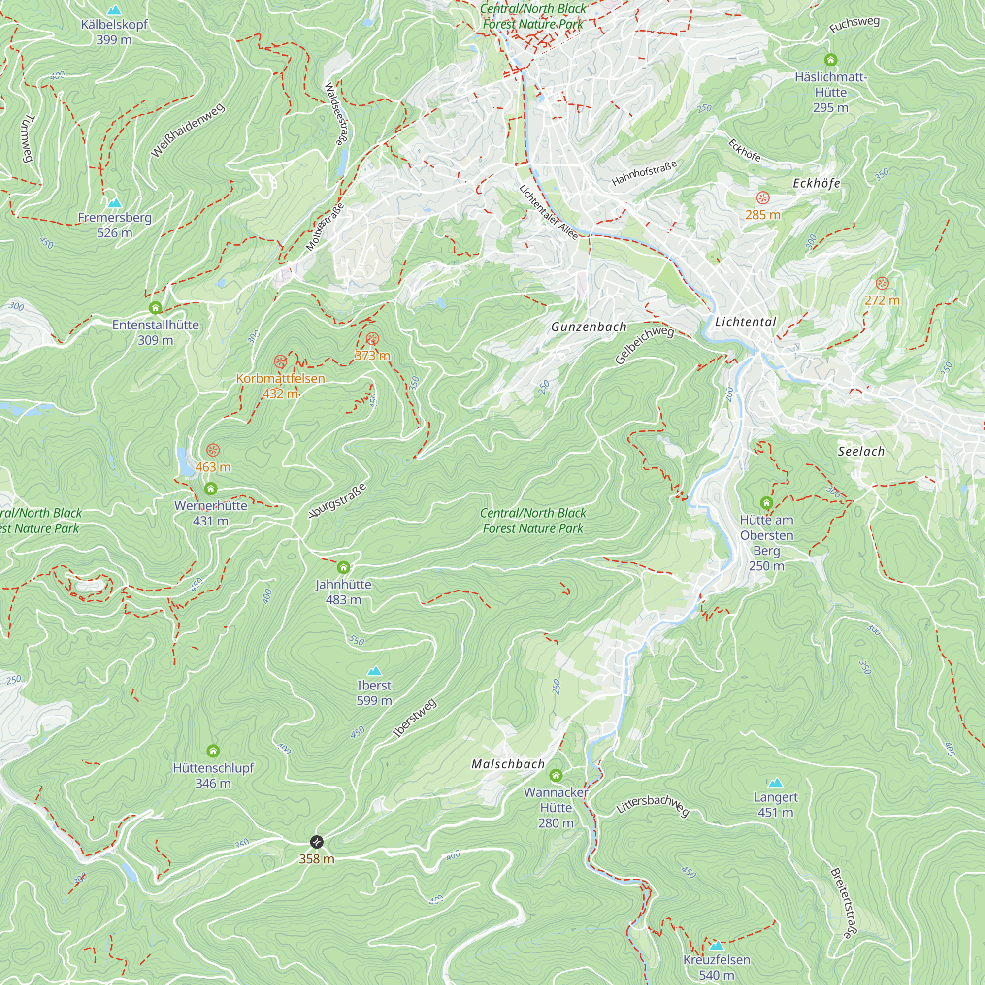 Louisfelsenhütte map