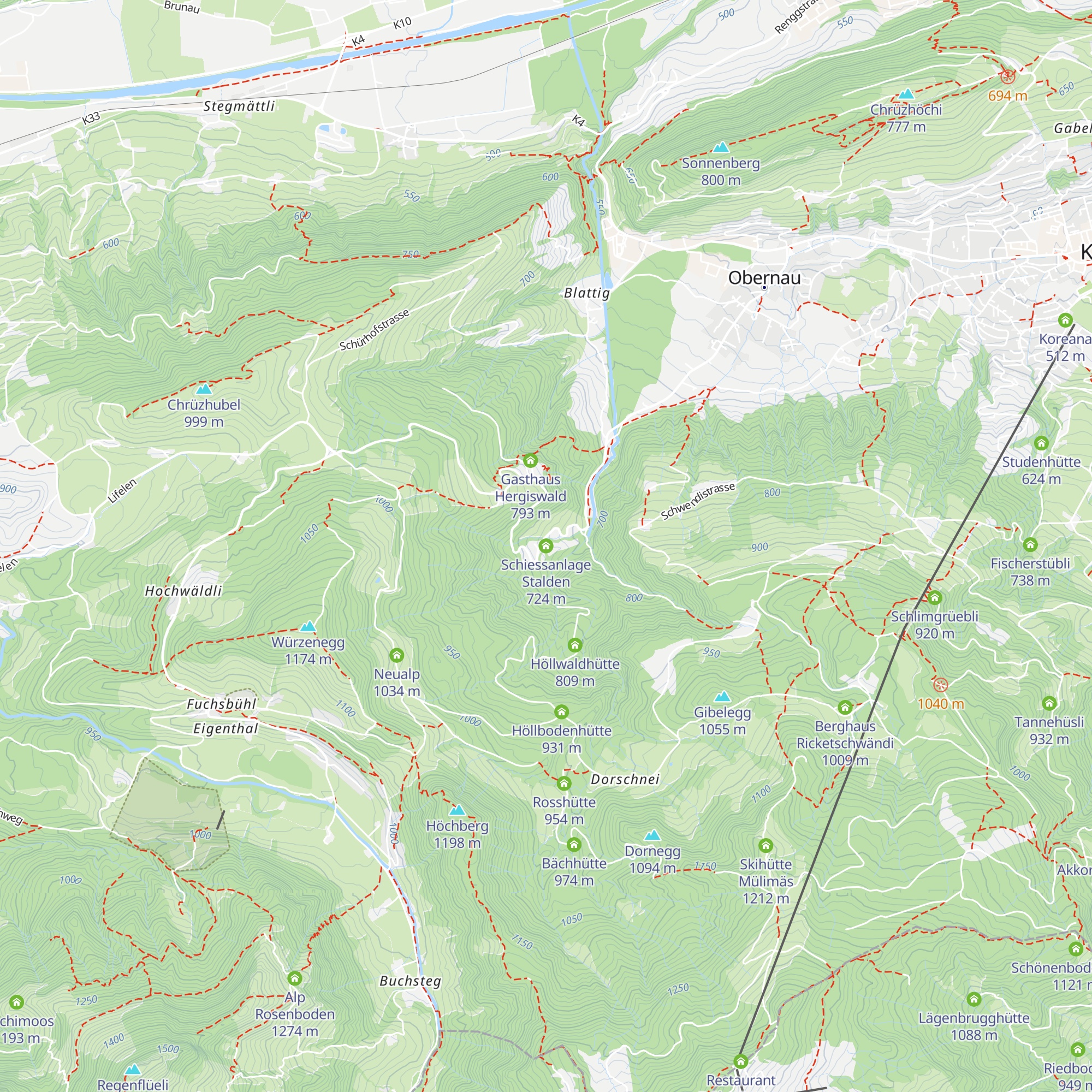 Schiessanlage Stalden map