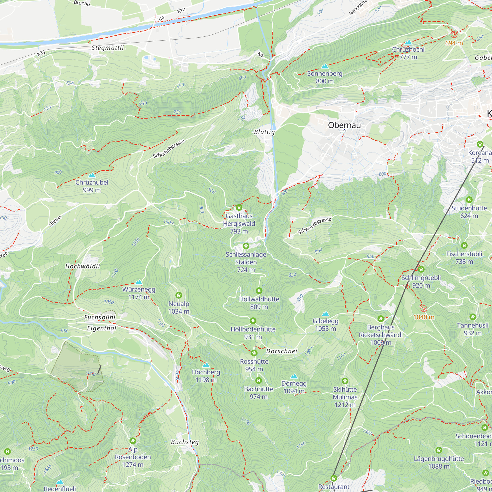 Schiessanlage Stalden map