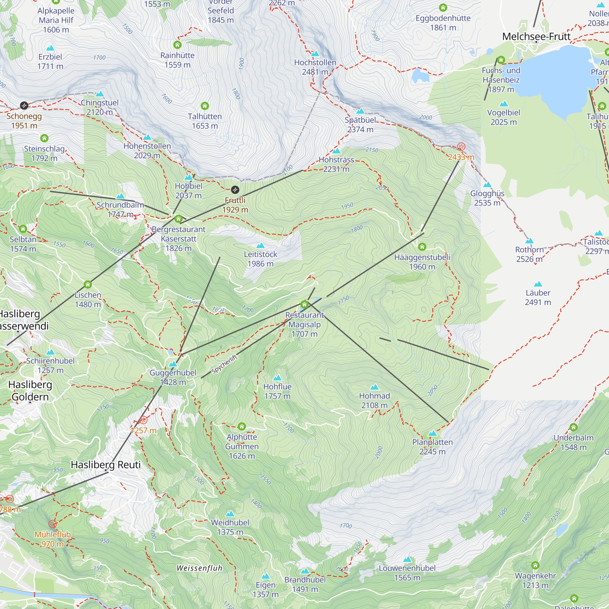 Restaurant Mägisalp map