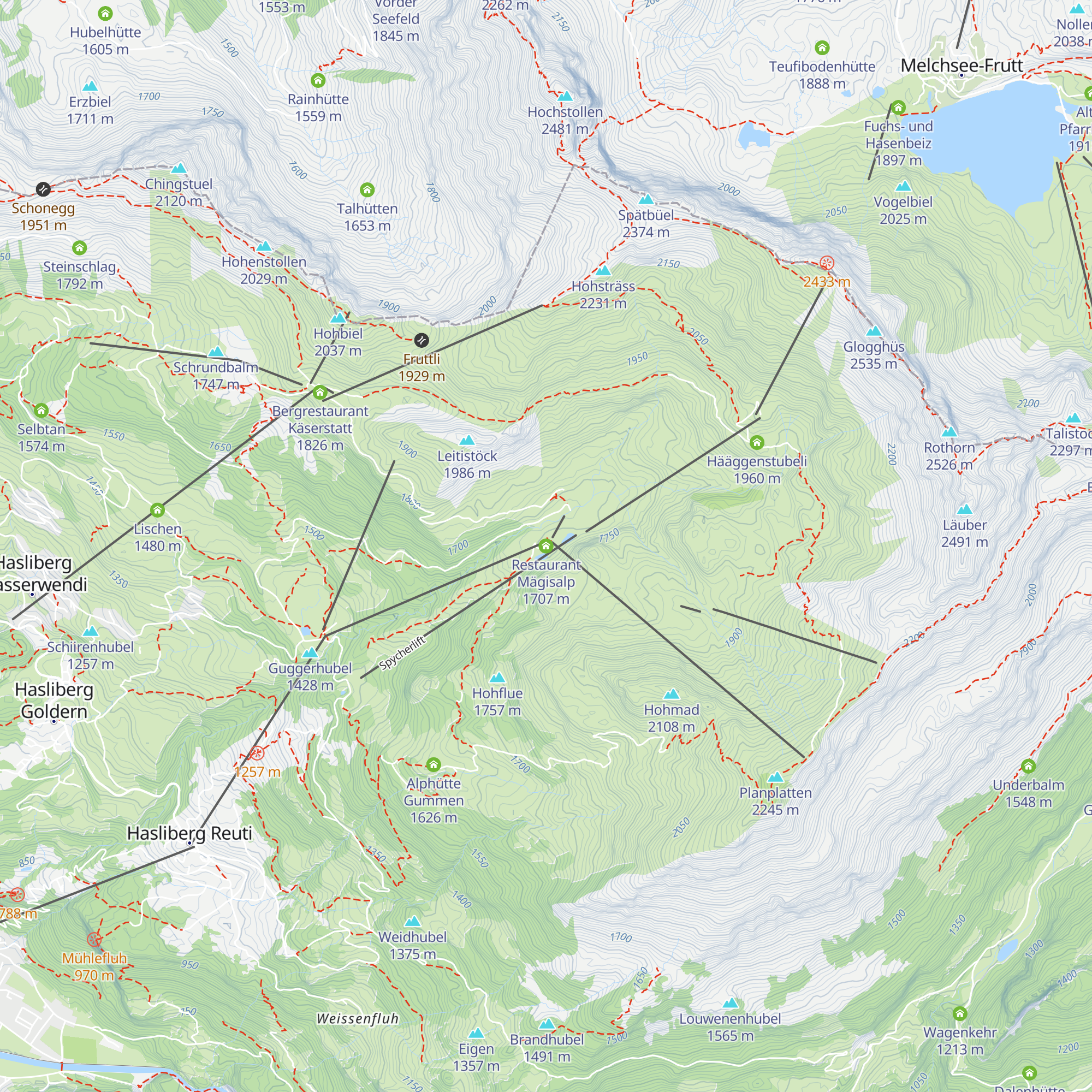 Restaurant Mägisalp map