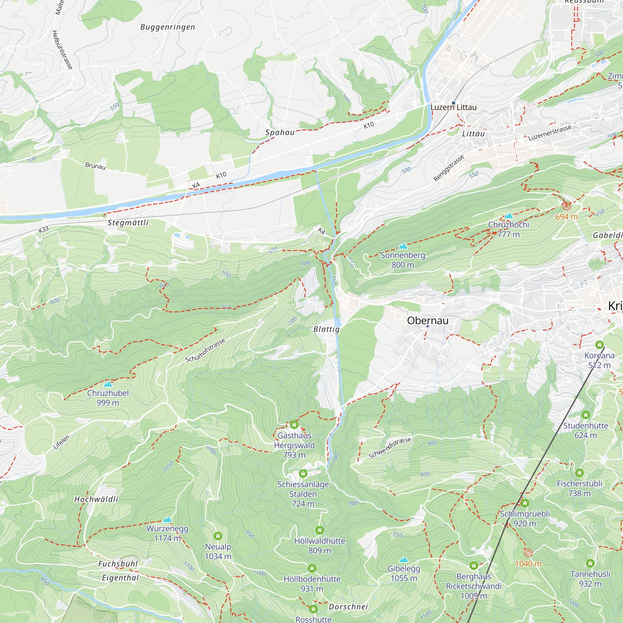 WKW Stollen map