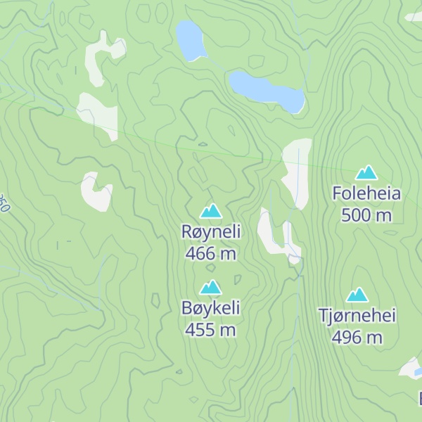 Map of Røyneli