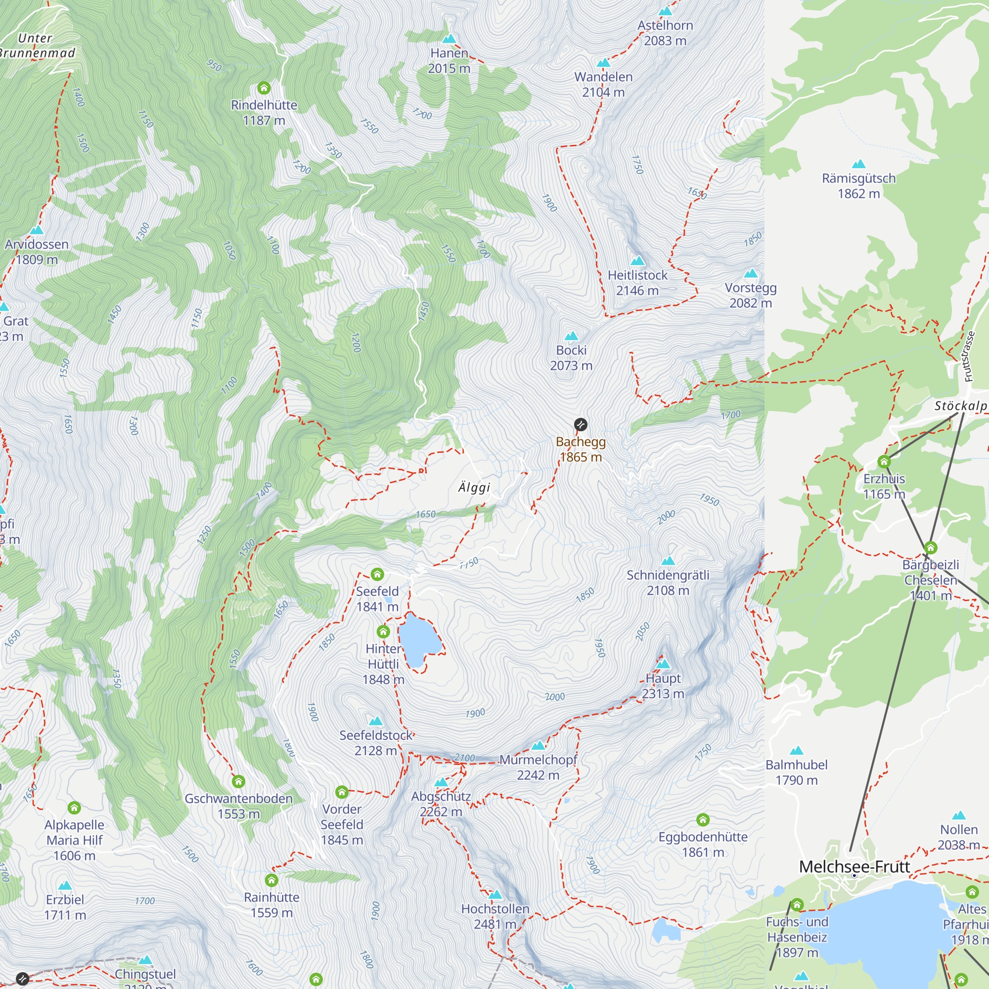 Oberhuiserhittä map