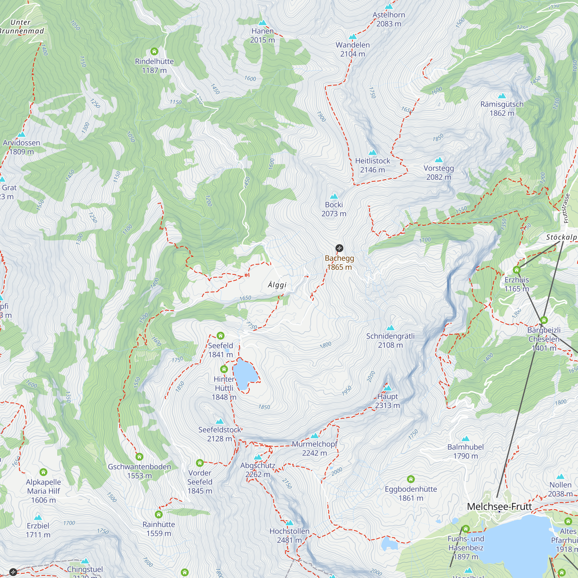 Oberhuiserhittä map