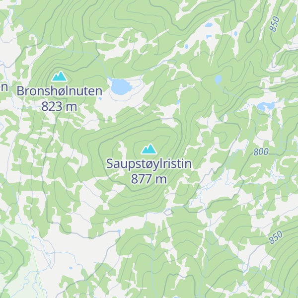 Map of Saupstøylristin