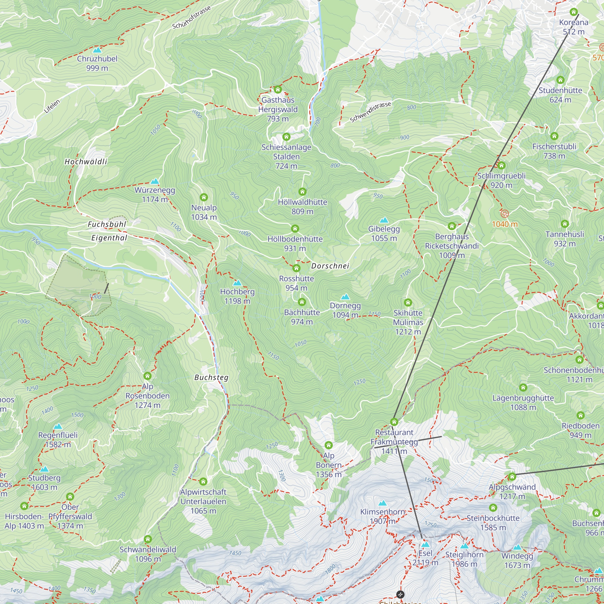 Bächhütte map