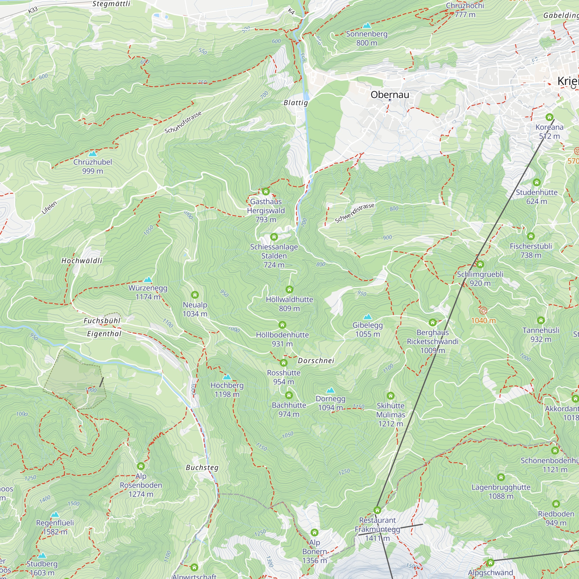 Höllwaldhütte map