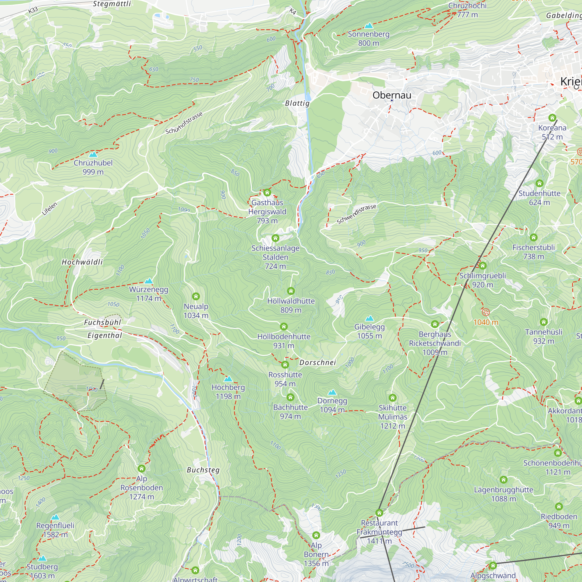 Höllwaldhütte map