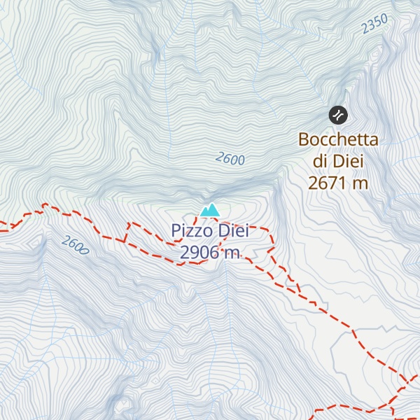 Map of Pizzo Diei