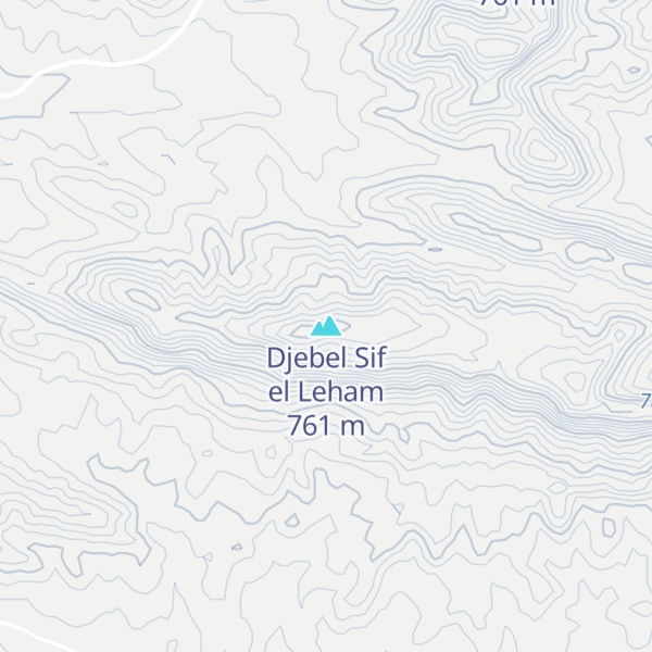 Map of Djebel Sif el Leham