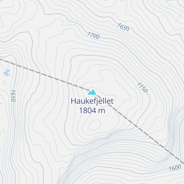 Map of Haukefjellet