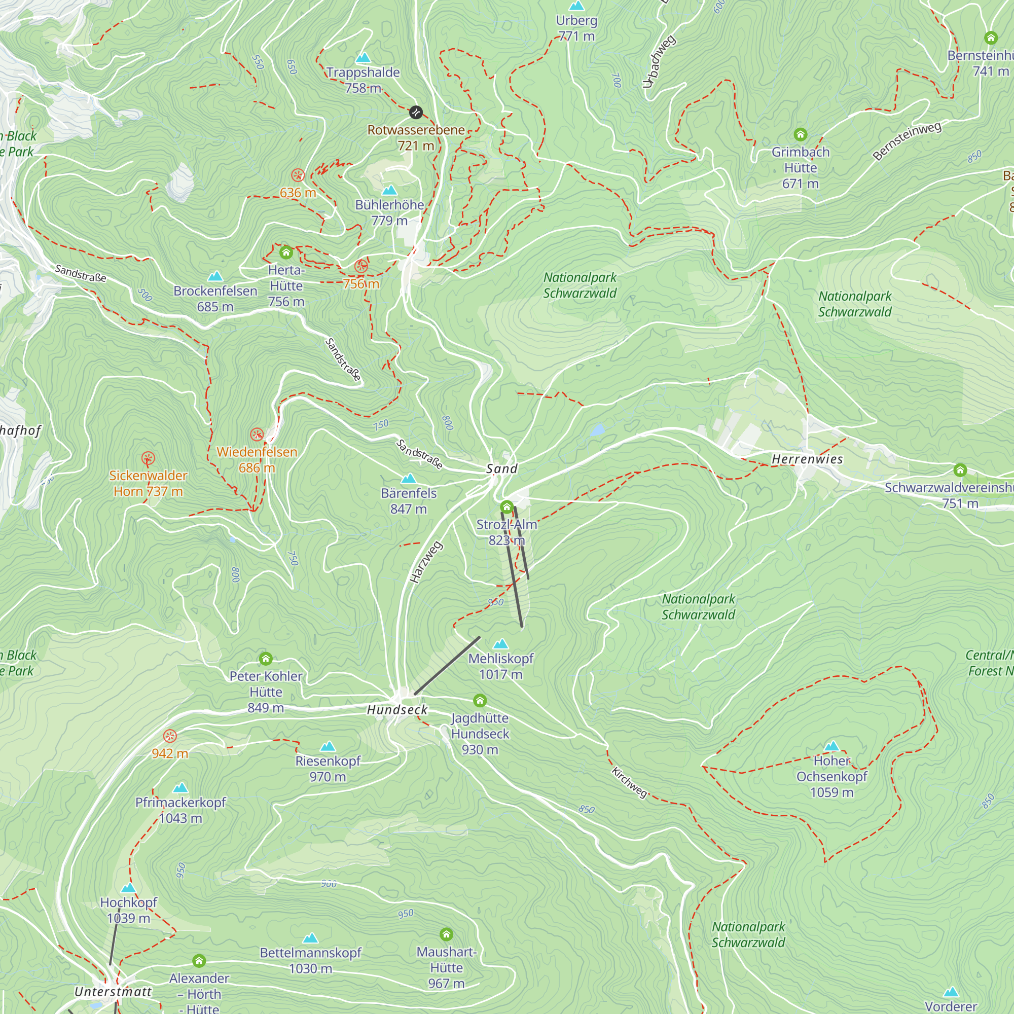 Strozl-Alm map