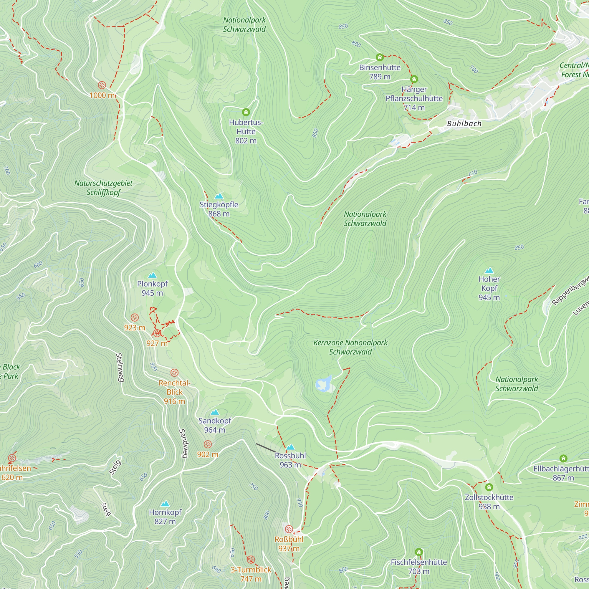 Hahnen-Hütte map
