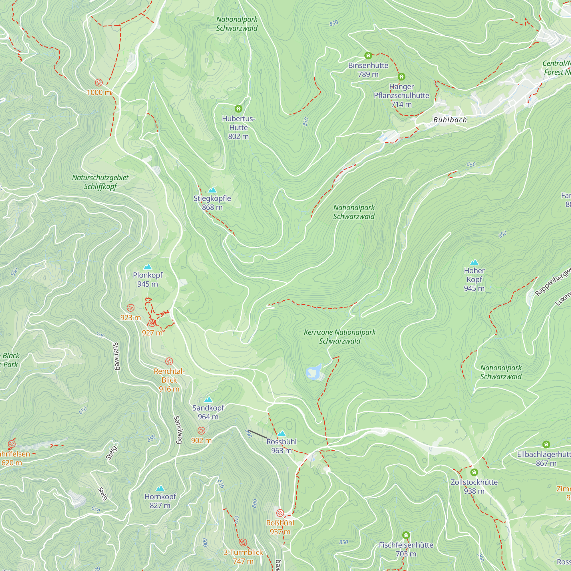 Hahnen-Hütte map