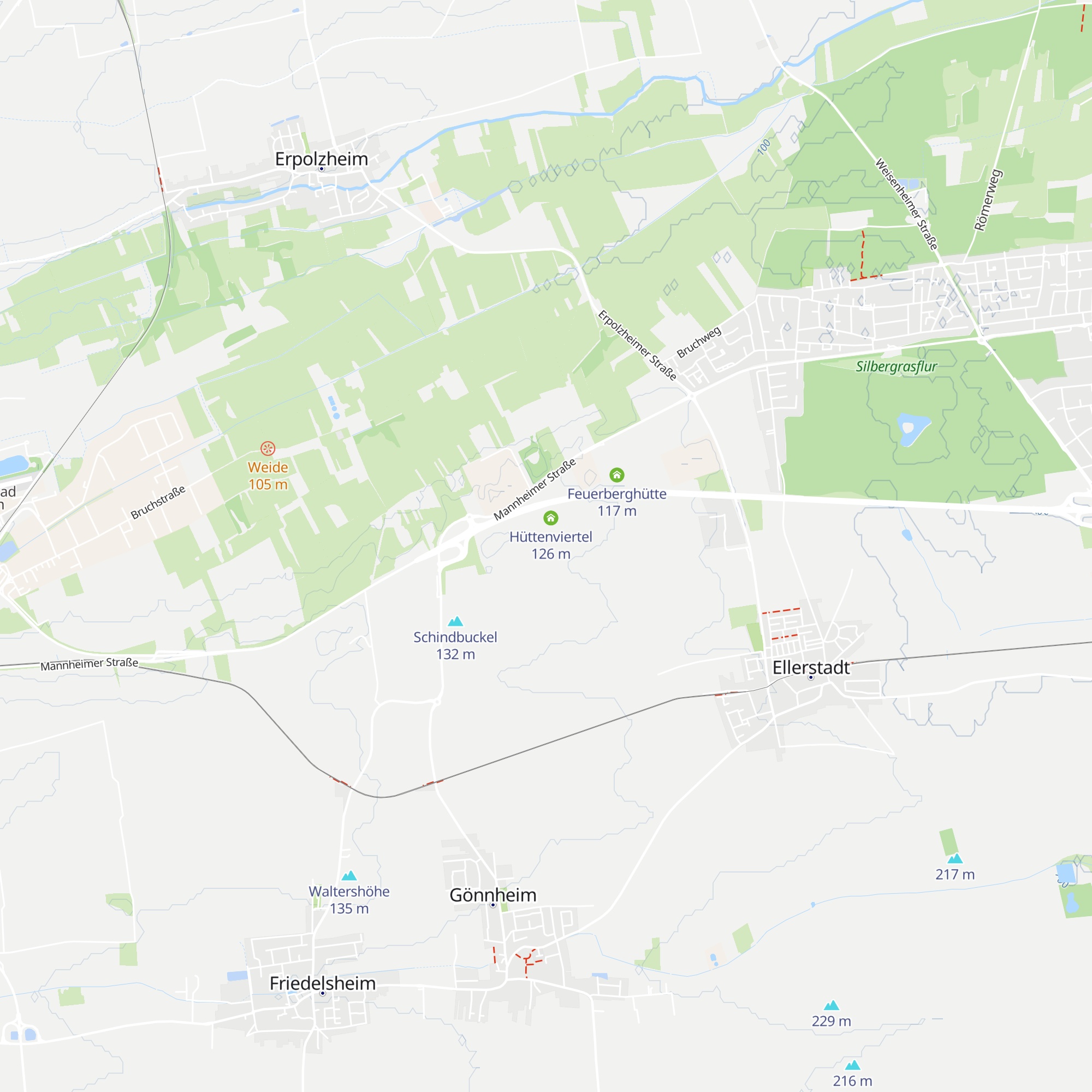 Hüttenviertel map