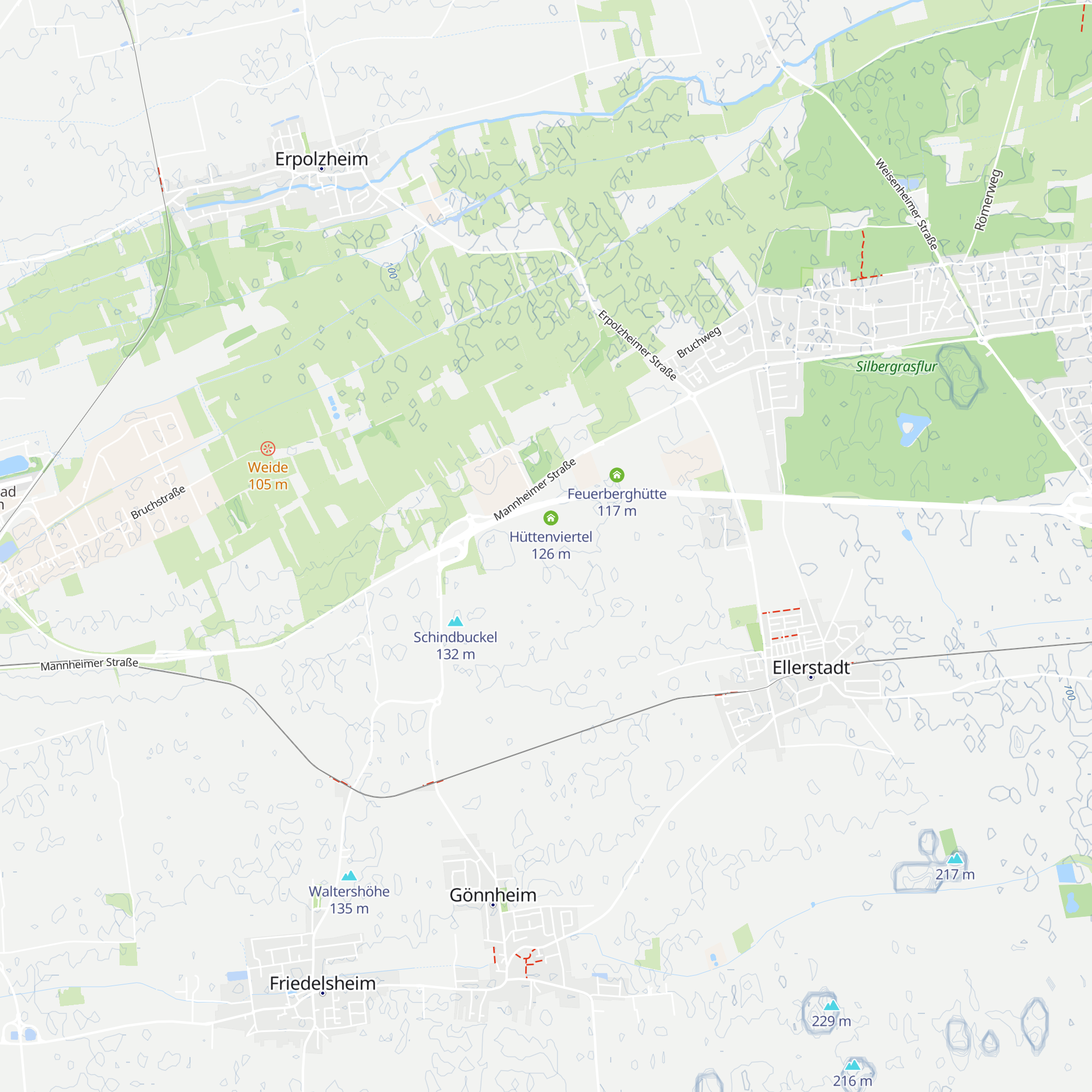 Hüttenviertel map