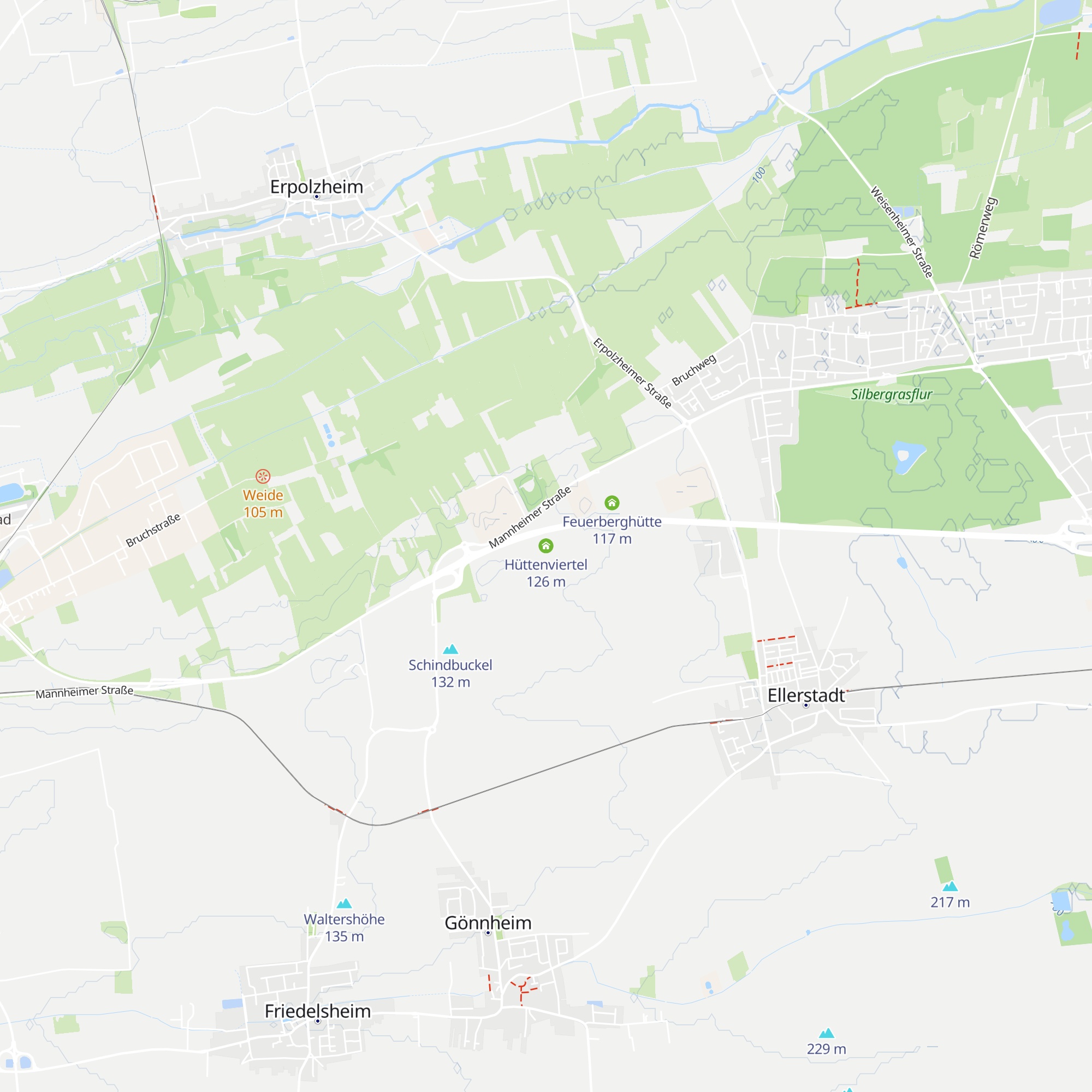 Hüttenviertel map