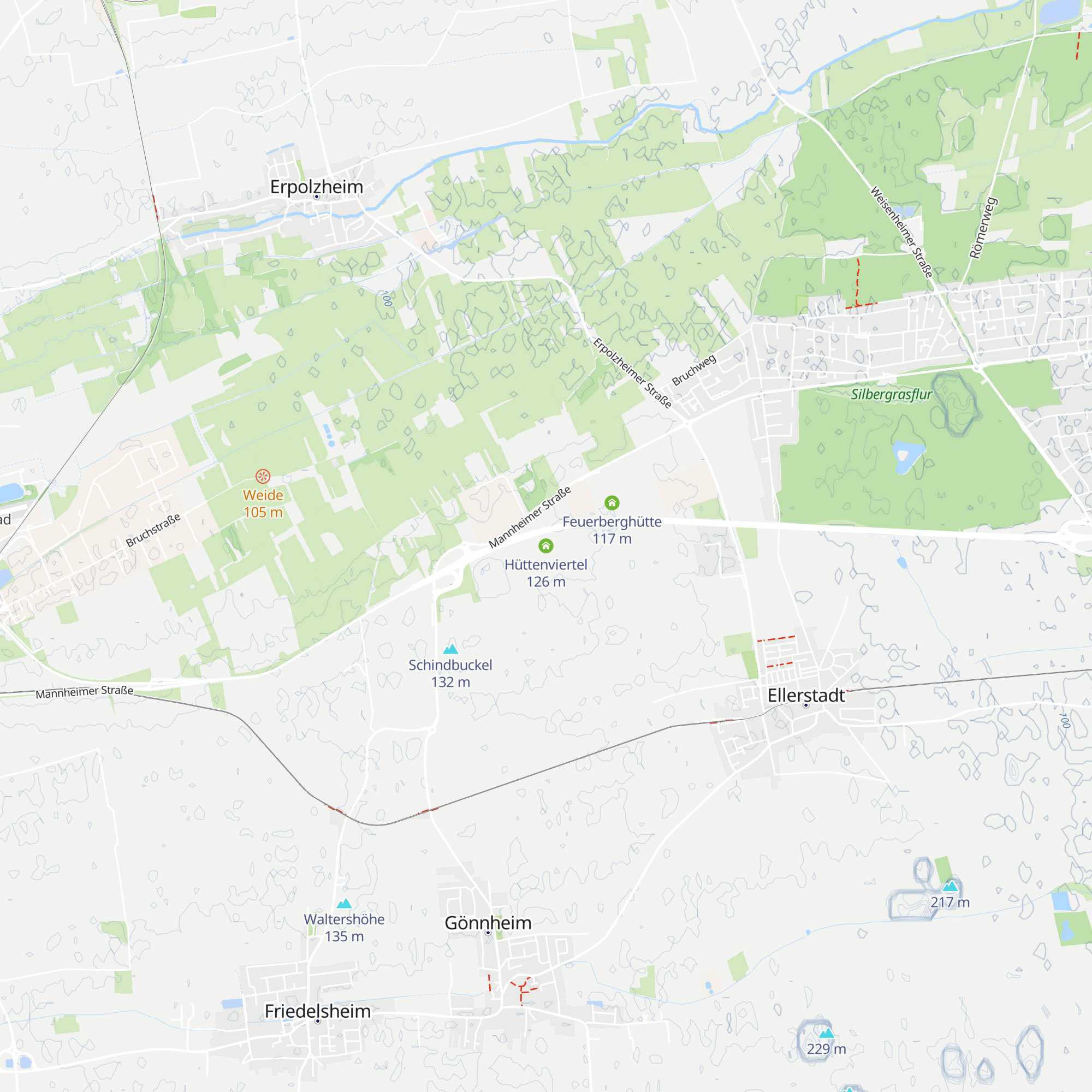 Hüttenviertel map
