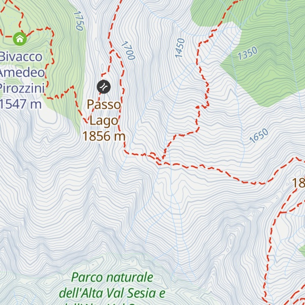 Map of Bivacco Pian del Lago
