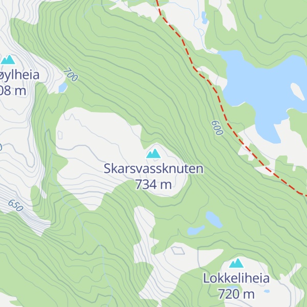 Map of Skarsvassknuten