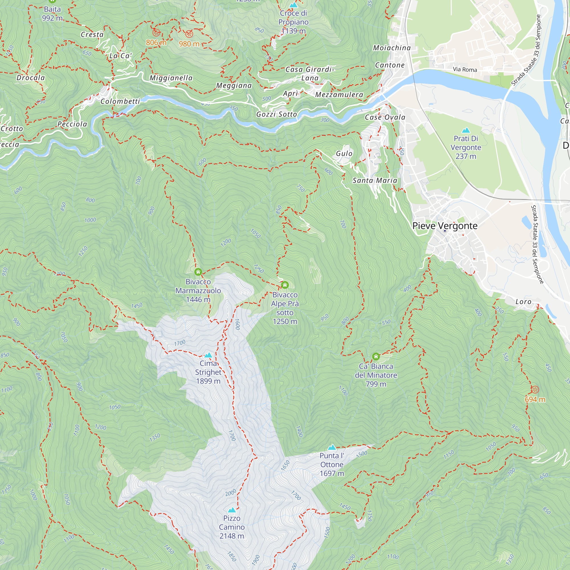 Bivacco Alpe Prà sotto map