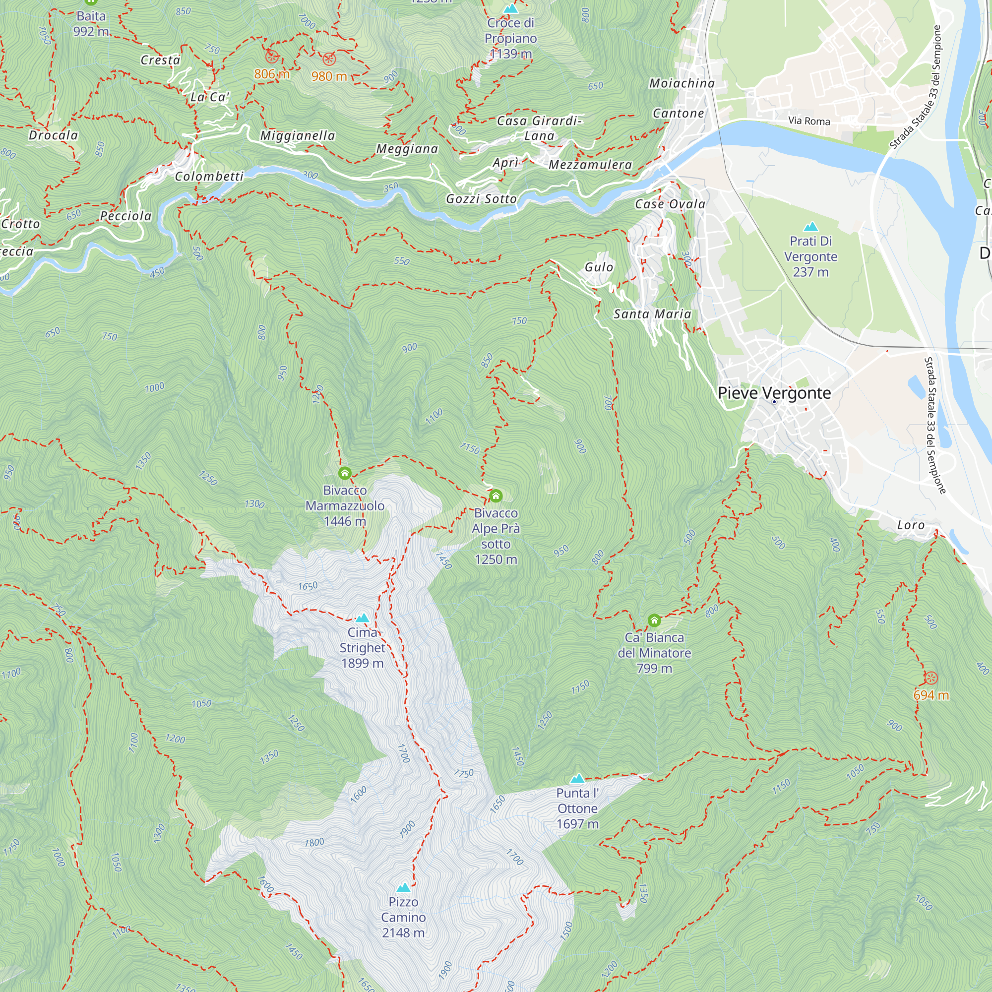 Bivacco Alpe Prà sotto map
