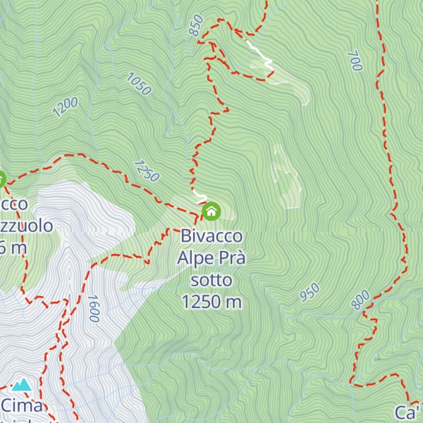 Map of Bivacco Alpe Prà sotto