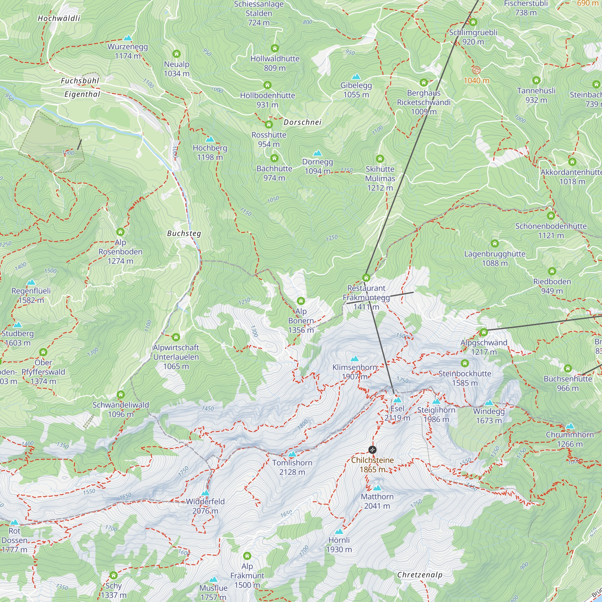 Alp Bonern map
