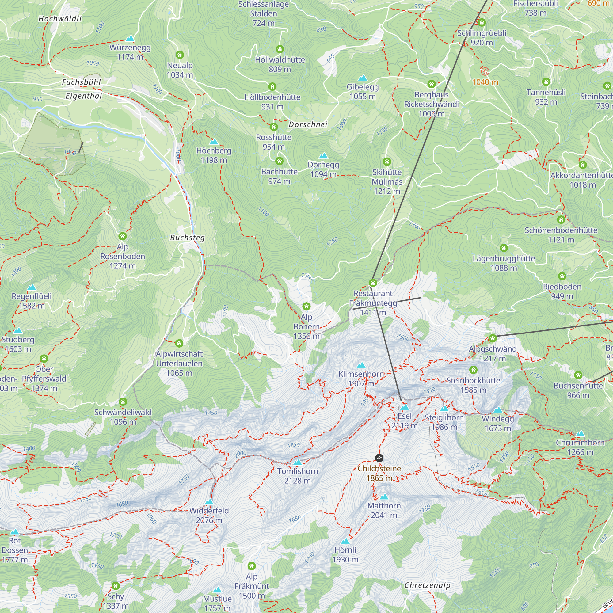 Alp Bonern map